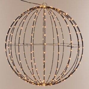 Productfoto: Ceruzo LED-Lichtbol - 50 cm - 320 LED - Extra Warm Wit - Timer - Zwart Metaal
