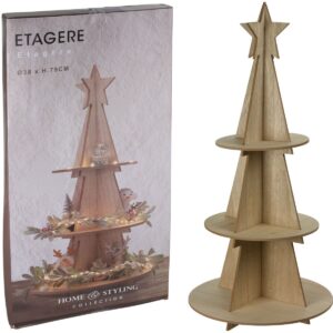 Productfoto: Houten Kerstetagère - 79 cm - Voor Kerstdecoratie