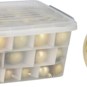 Productfoto: Kerstballenset Goud - 70 Stuks - Met Opbergbox