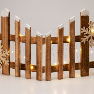 Productfoto: Houten Kersthekje met LED - 76 × 30 cm - Warm Wit