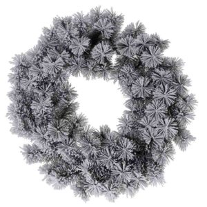 Productfoto: Besneeuwde Kerstkrans - 50 cm - Groen met Kunstsneeuw