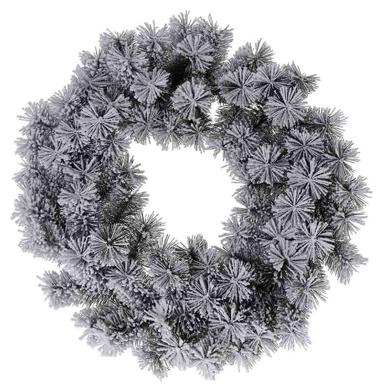 Productfoto: Besneeuwde Kerstkrans - 50 cm - Groen met Kunstsneeuw