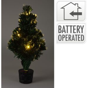 Productfoto: Fiber-Optic Kerstboom - 45 cm - Warm Wit - Batterijen