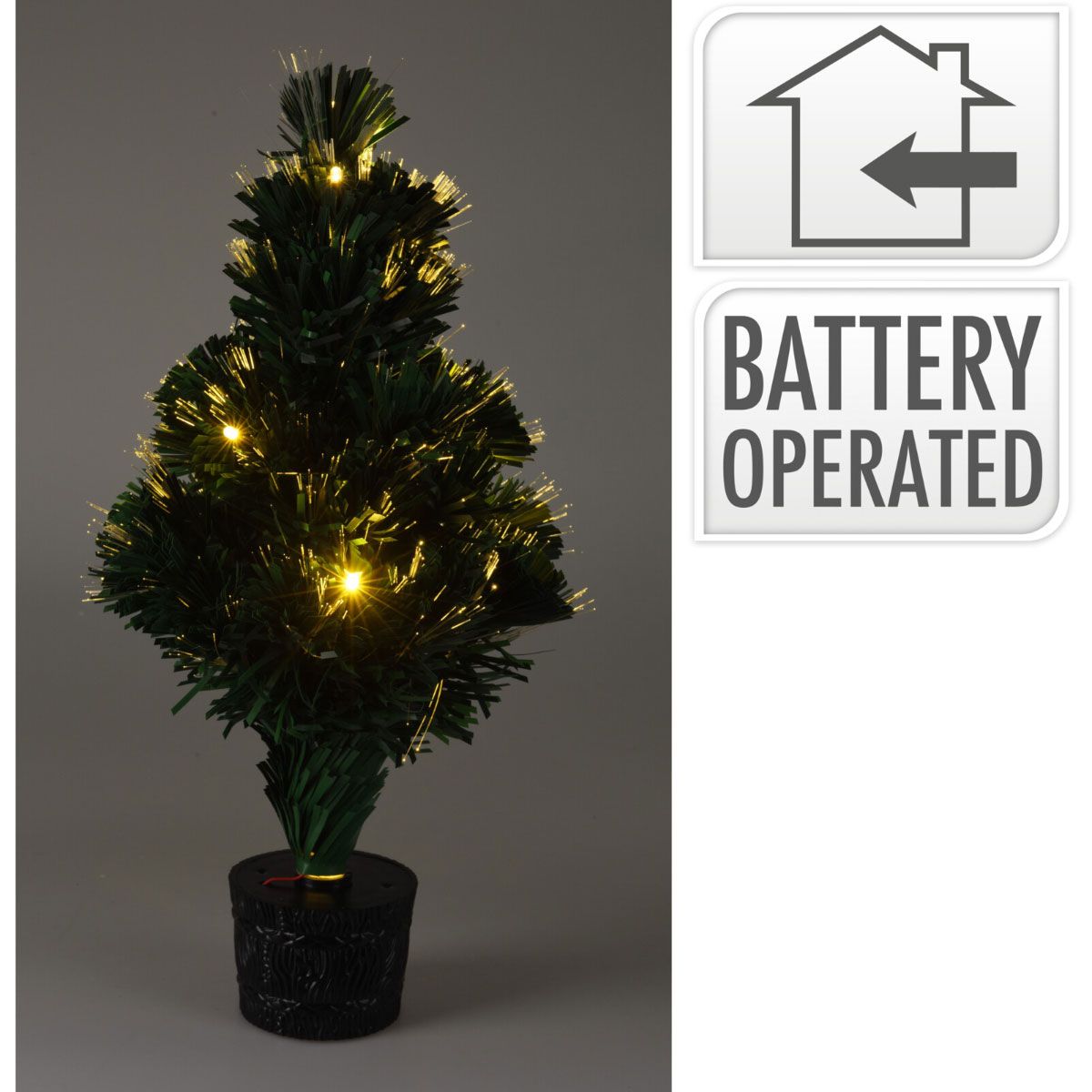 Productfoto: Fiber-Optic Kerstboom - 45 cm - Warm Wit - Batterijen