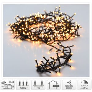 Microcluster lichtsnoer van 36 meter met 1800 extra warmwitte LED-lampjes