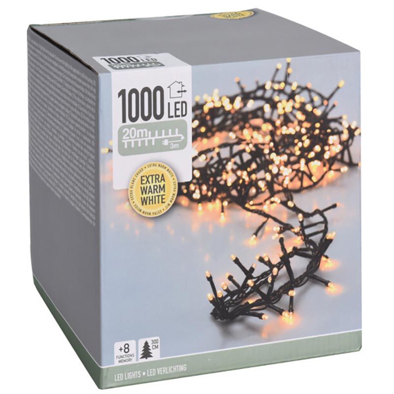 Microcluster 1000 LED, 20 meter, extra warm wit — aanvullende productafbeelding