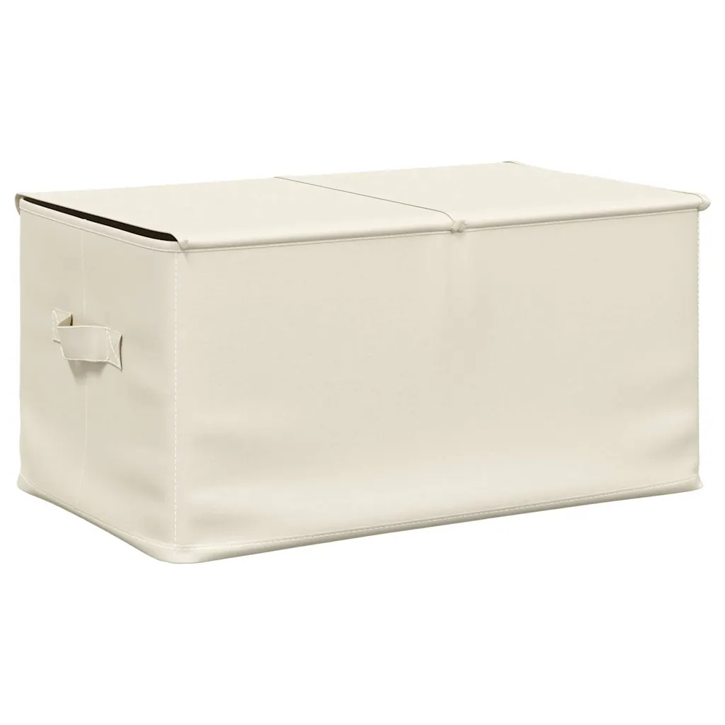 vidaXL Opbergboxen 2 stuks crème 50 x 30 x 25 cm