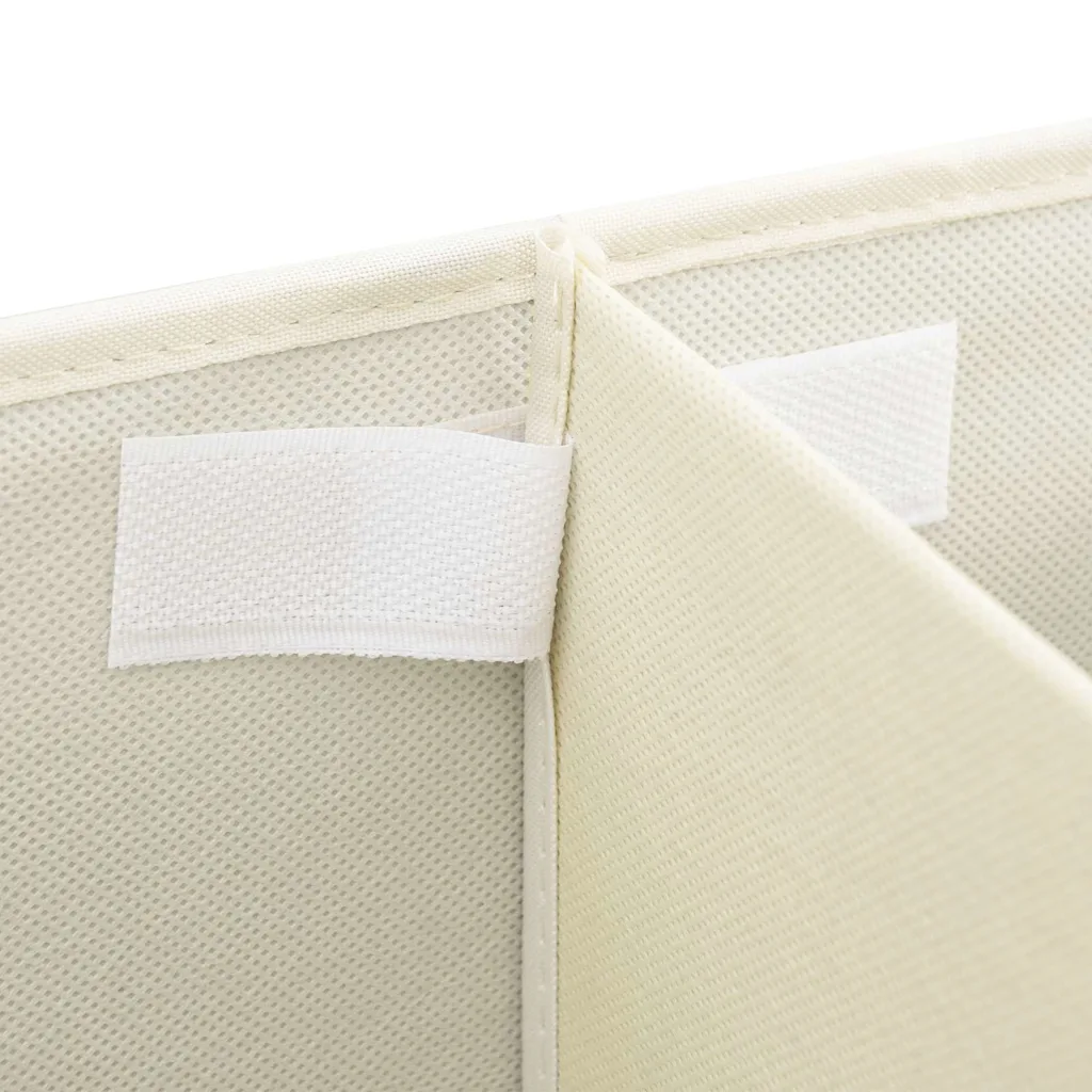 vidaXL Opbergboxen 2 stuks crème 50 x 30 x 25 cm