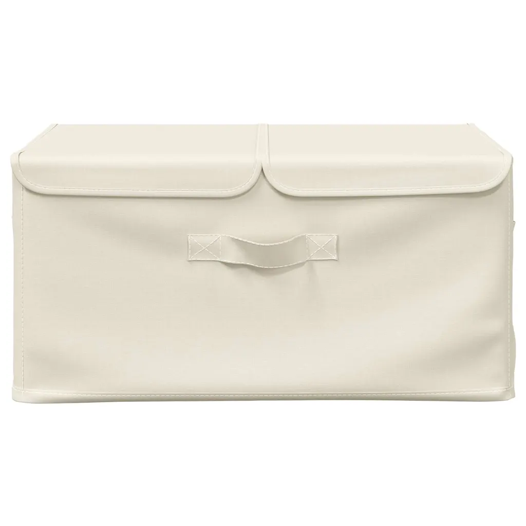 vidaXL Opbergboxen 2 stuks crème 50 x 30 x 25 cm