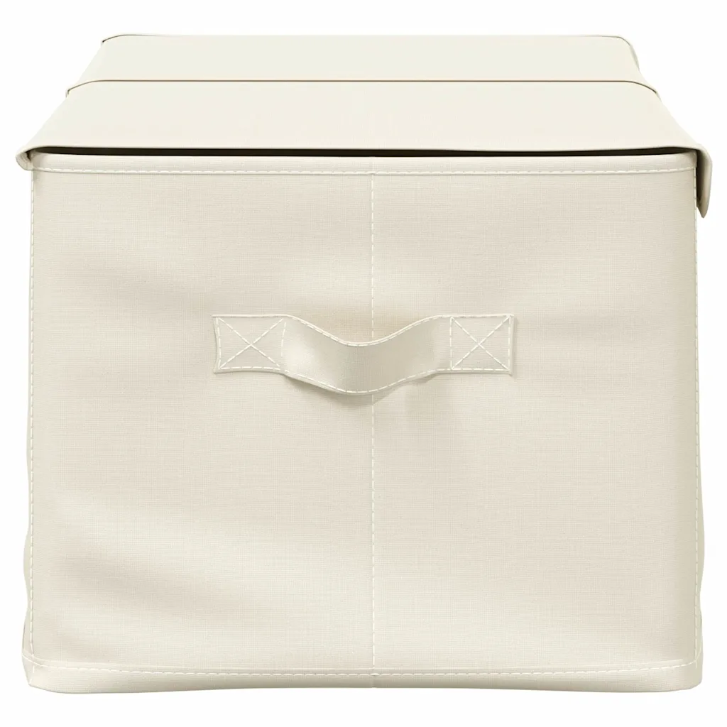 vidaXL Opbergboxen 2 stuks crème 50 x 30 x 25 cm
