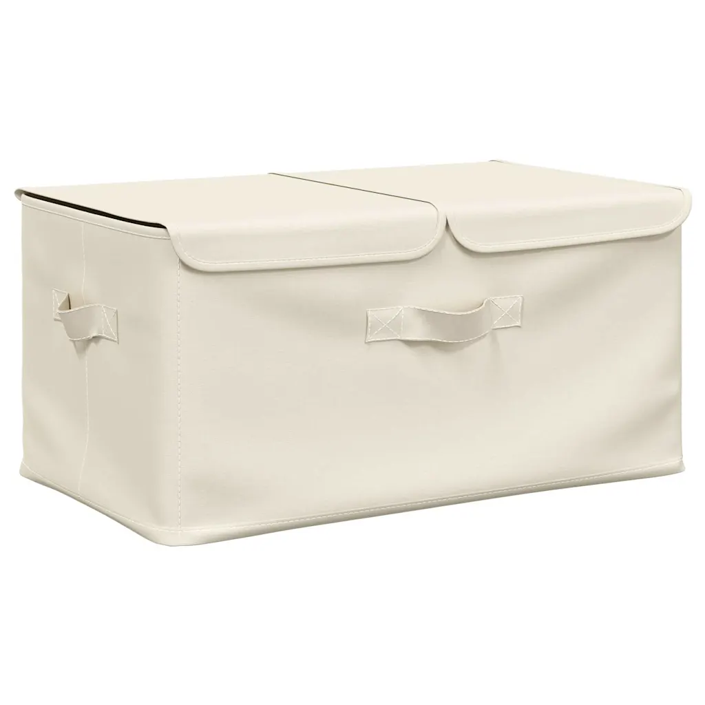vidaXL Opbergboxen 2 stuks crème 50 x 30 x 25 cm