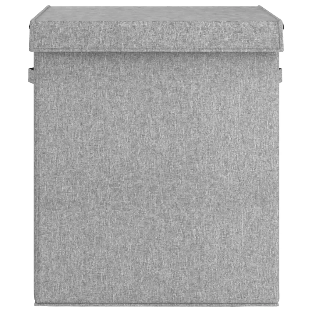Inklapbare wasmand grijs 51 x 34,5 x 59 cm - Afbeelding 3