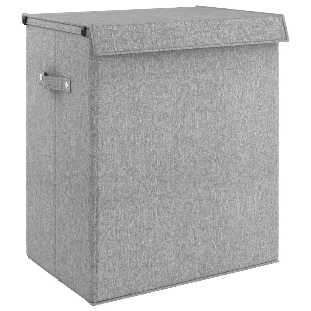 Inklapbare wasmand grijs 51 x 34,5 x 59 cm - Afbeelding 2