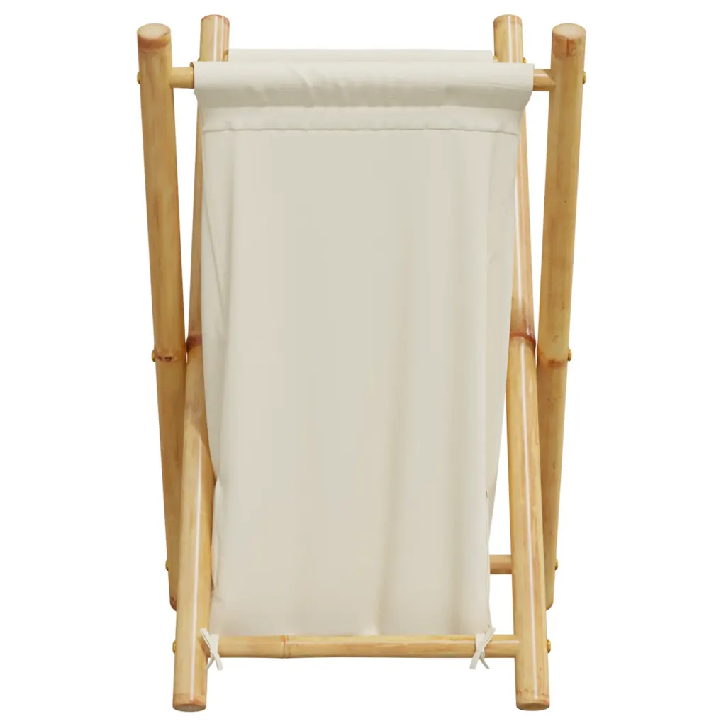 Wasmand bamboe crèmewit 41,5 x 36 x 63,5 cm - Afbeelding 4