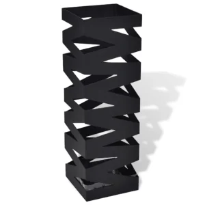 vidaXL Parapluhouder zwart staal 48,5 cm
