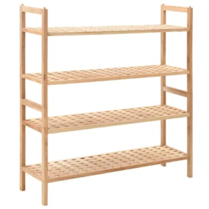 vidaXL Schoenenrek massief walnotenhout 69 x 26 x 81 cm