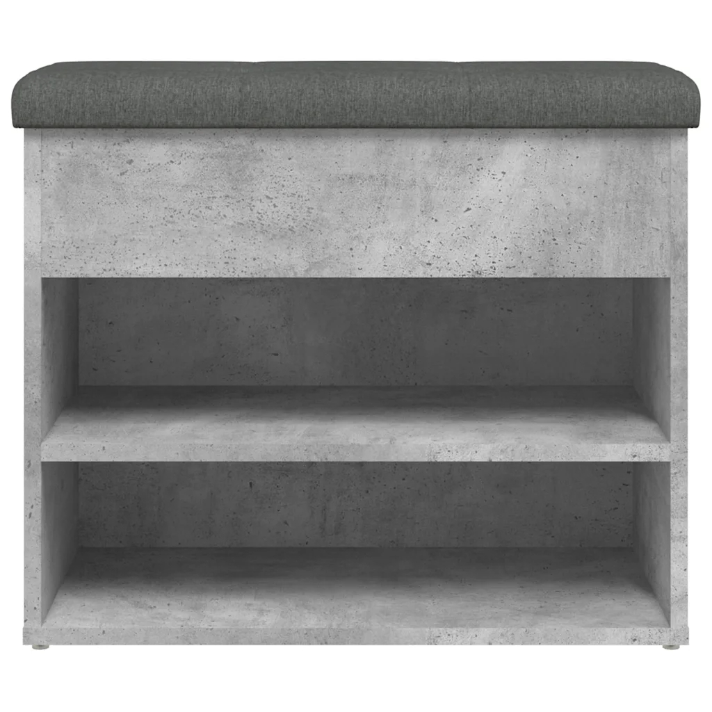 vidaXL Schoenenbank betongrijs 62 x 32 x 50 cm