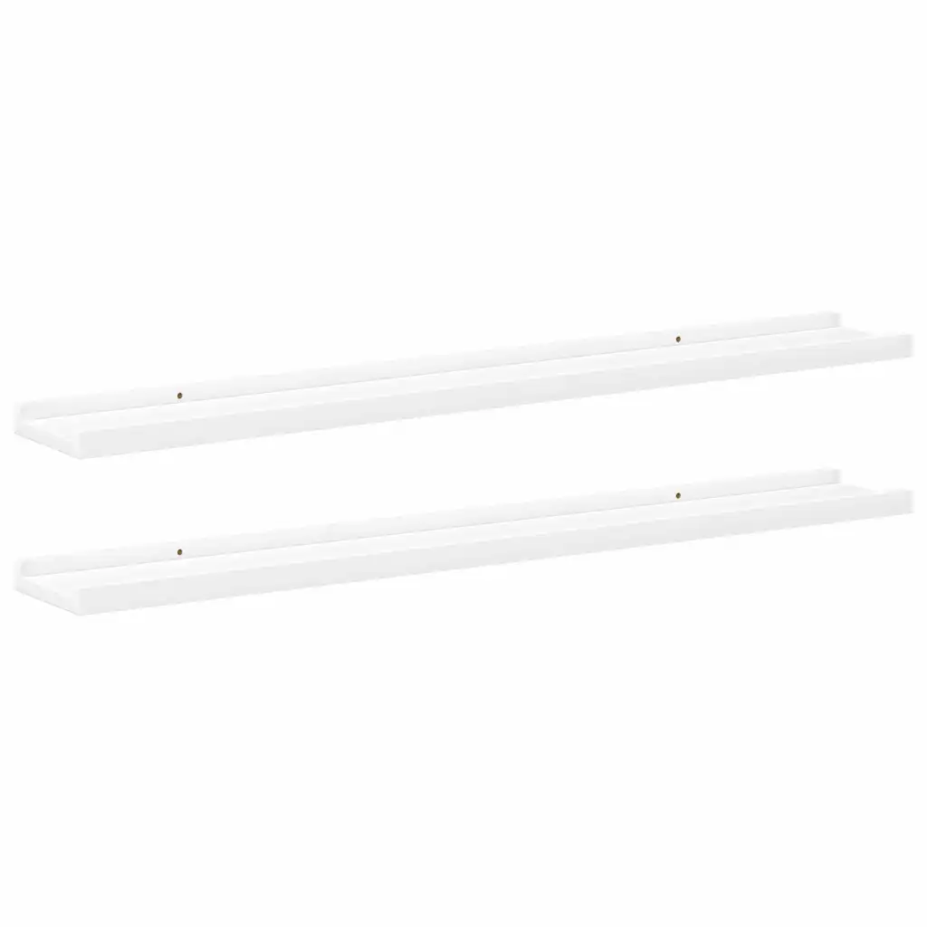 Fotoplanken 2 stuks wit MDF 80 x 9 x 3 cm - Afbeelding 6