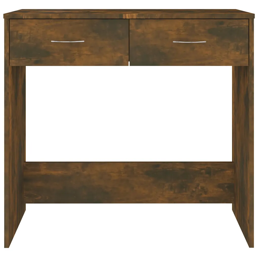 vidaXL Bureau met 2 lades gerookt eiken 80 x 40 x 75 cm