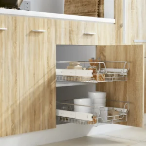 vidaXL Uittrekbare draadmanden 2 stuks voor kast 50 cm