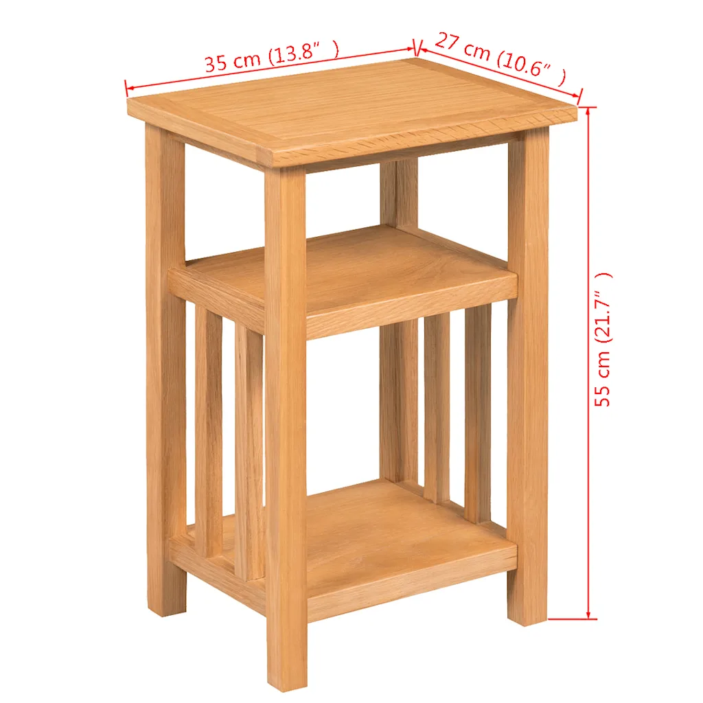 Bijzettafel met tijdschriftenschap eiken 27 x 35 x 55 cm - Afbeelding 7