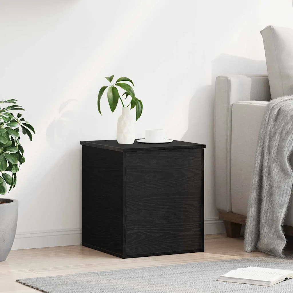 vidaXL Opbergbox zwart eiken 40 x 42 x 46 cm