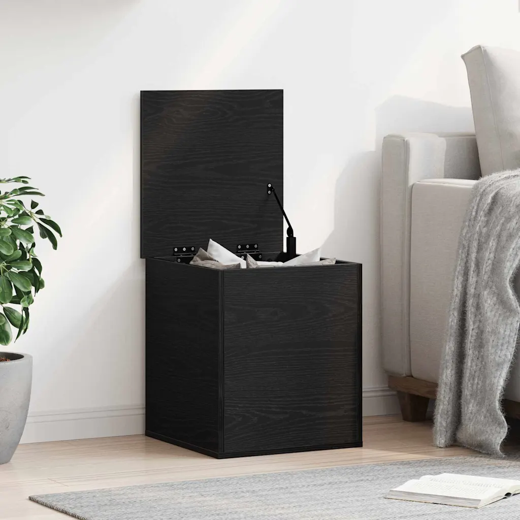 vidaXL Opbergbox zwart eiken 40 x 42 x 46 cm
