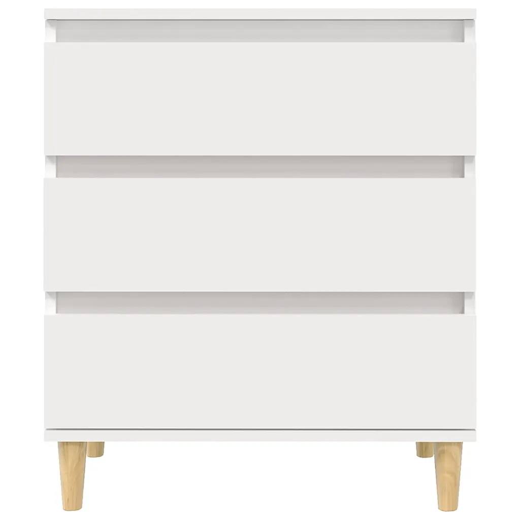 Dressoir met 3 lades wit 60 x 35 x 70 cm - Afbeelding 4