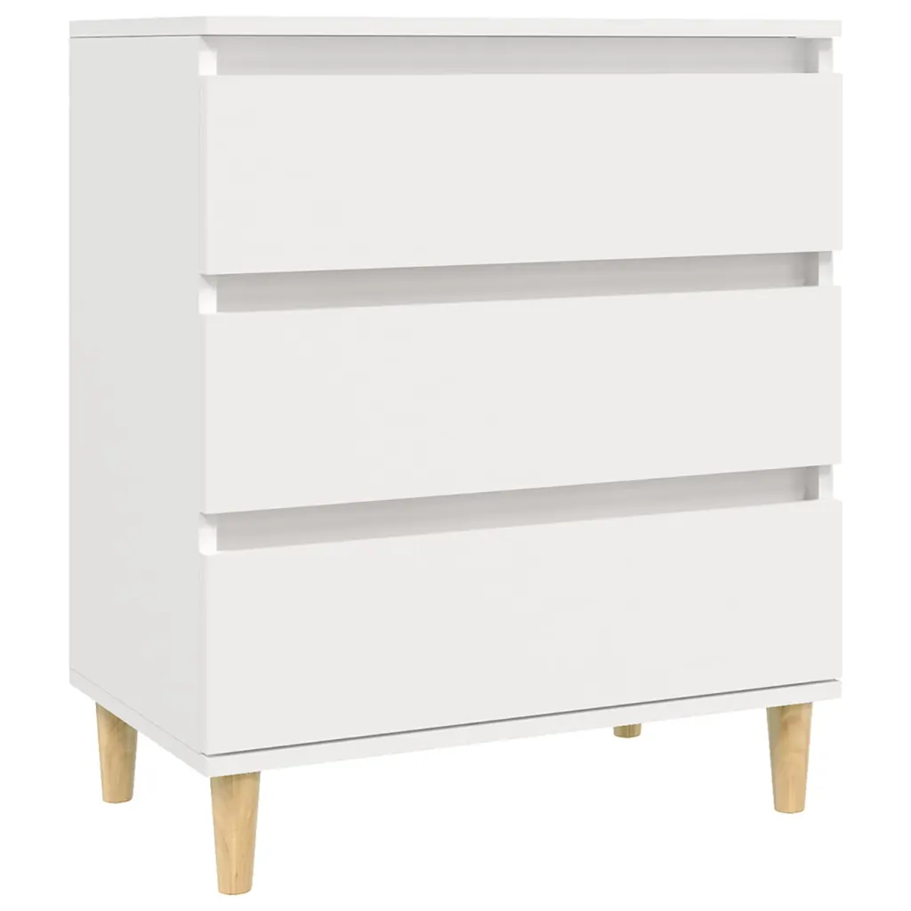 Dressoir met 3 lades wit 60 x 35 x 70 cm - Afbeelding 2