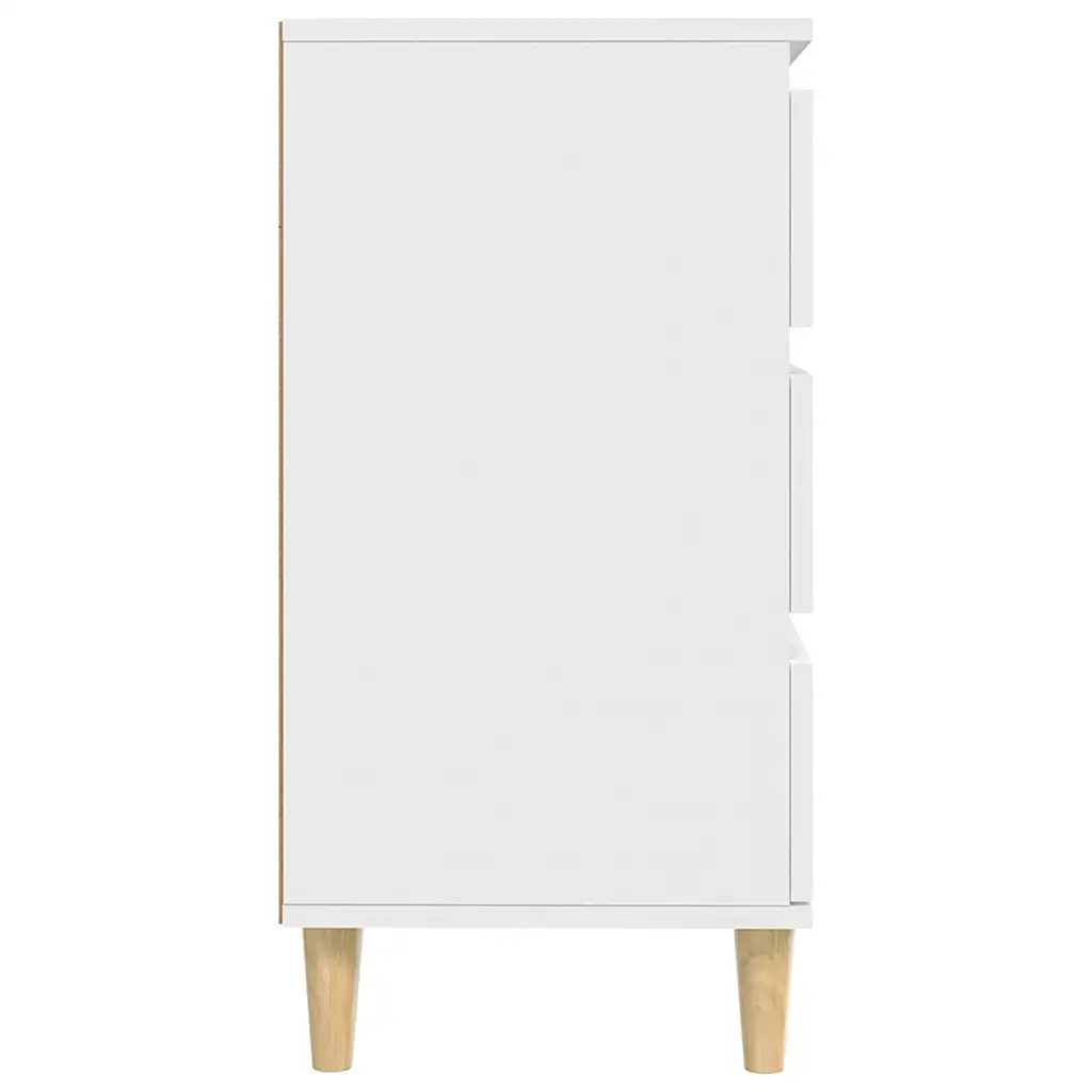 Dressoir met 3 lades wit 60 x 35 x 70 cm - Afbeelding 6