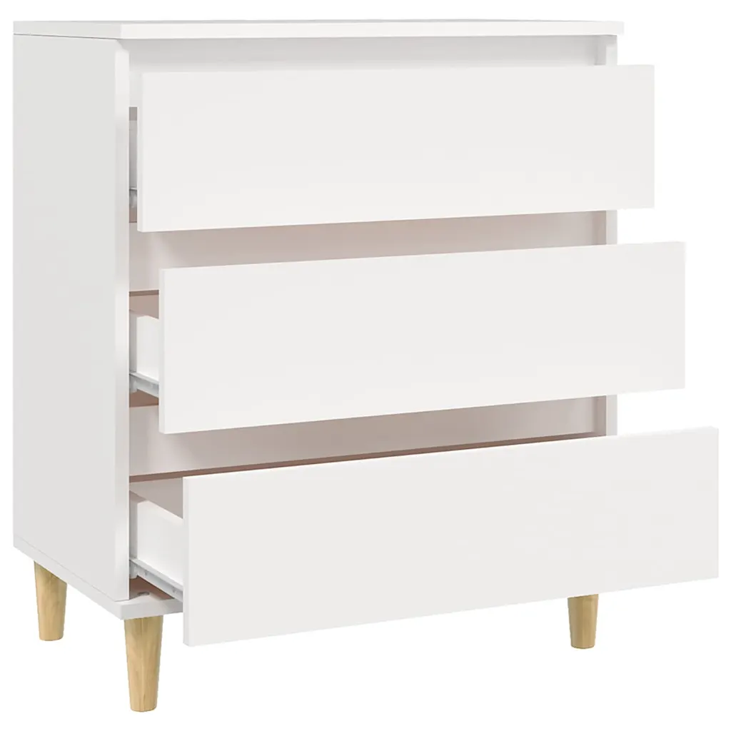 Dressoir met 3 lades wit 60 x 35 x 70 cm - Afbeelding 5