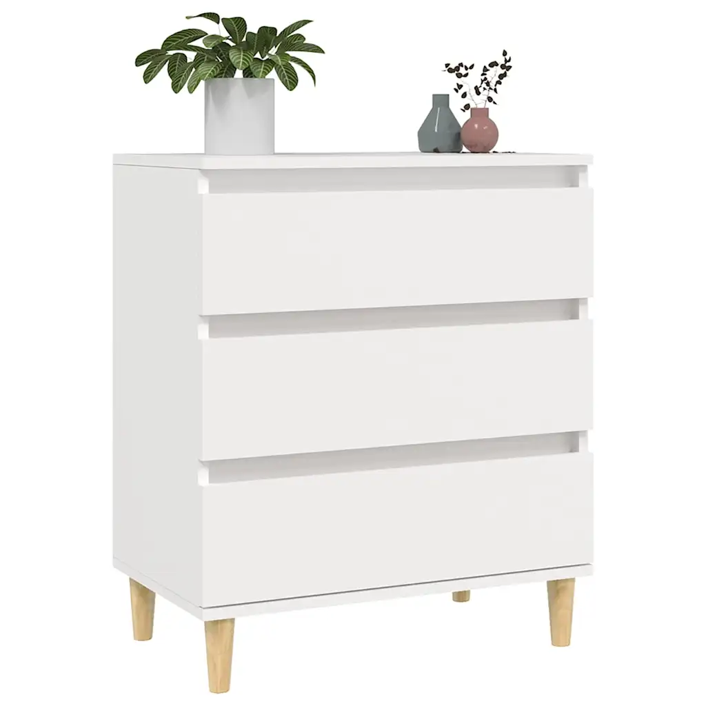 Dressoir met 3 lades wit 60 x 35 x 70 cm - Afbeelding 7