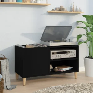 vidaXL Platenkast zwart 84,5 x 38 x 48 cm