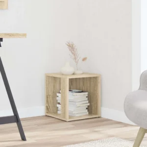 vidaXL Bijzettafel sonoma eiken 33 x 33 x 34,5 cm