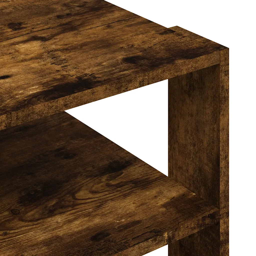 Salontafel gerookt eiken 58 x 58 x 40 cm - Afbeelding 6