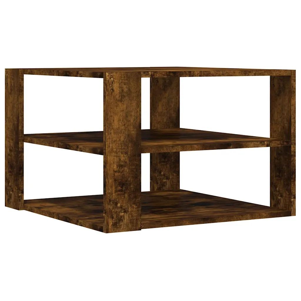 Salontafel gerookt eiken 58 x 58 x 40 cm - Afbeelding 4