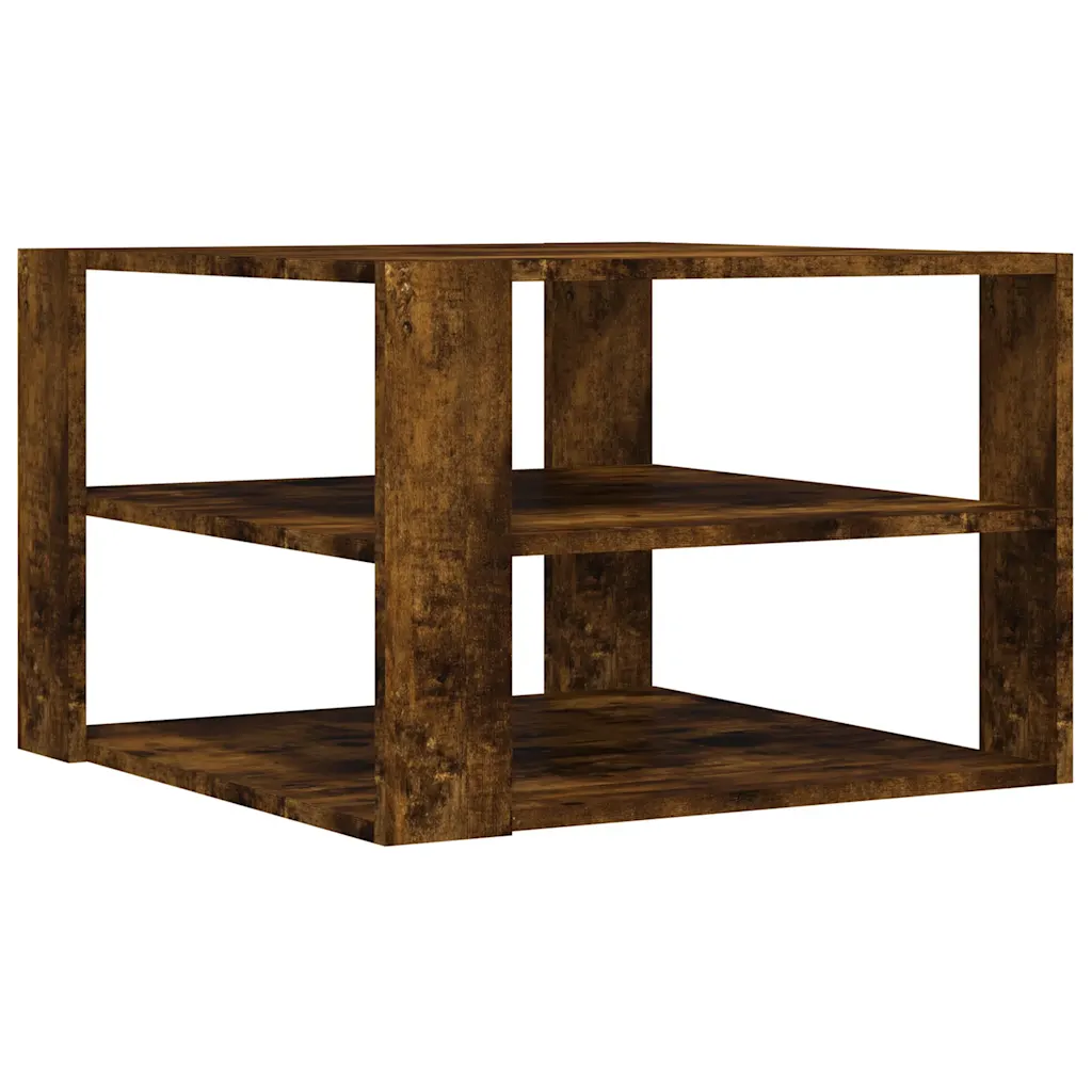 Salontafel gerookt eiken 58 x 58 x 40 cm - Afbeelding 2