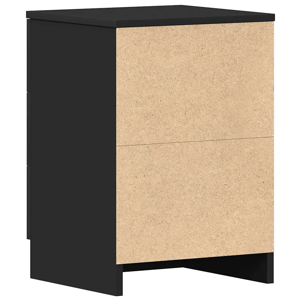 Nachtkastjes 2 stuks zwart 38 x 35 x 56 cm - Afbeelding 7