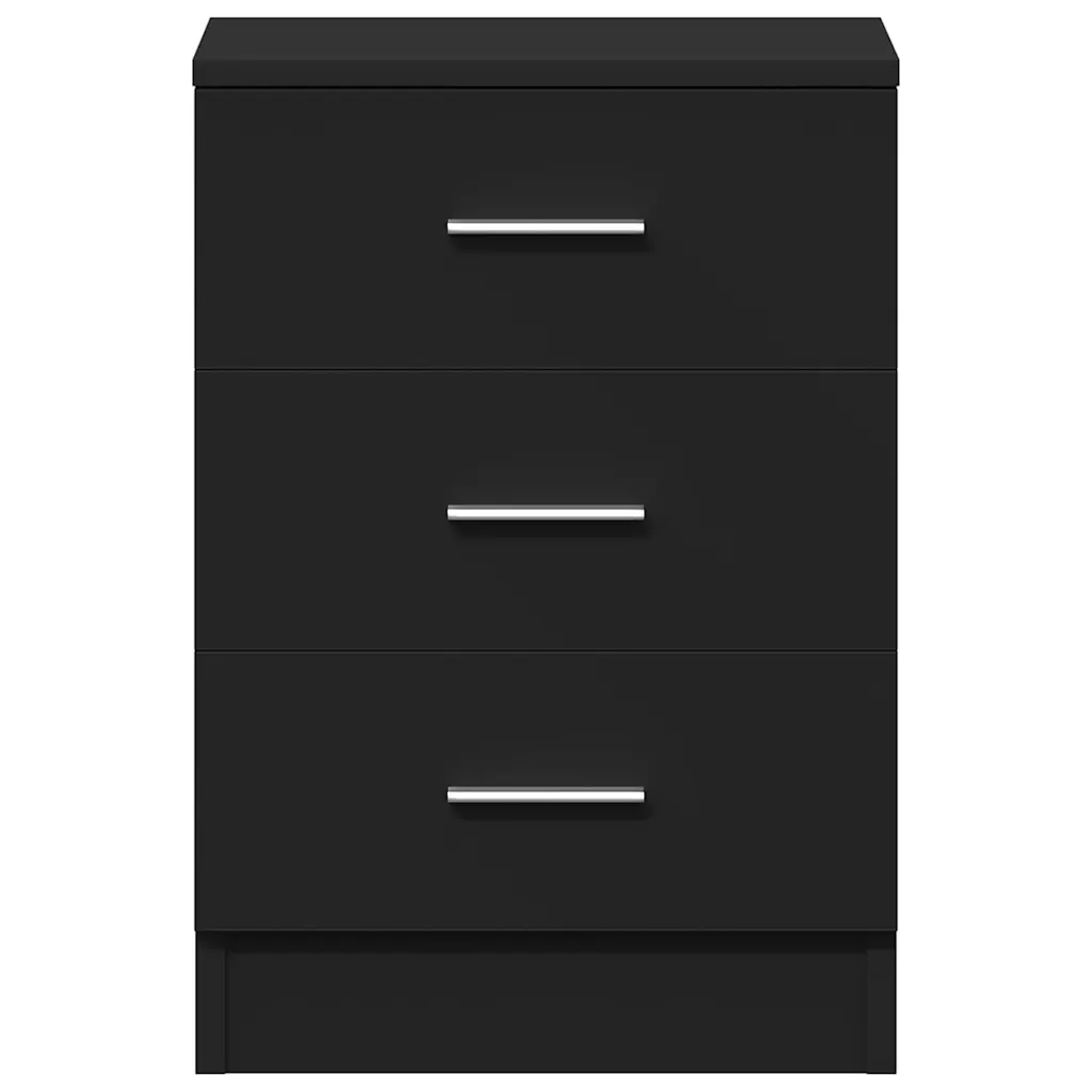 Nachtkastjes 2 stuks zwart 38 x 35 x 56 cm - Afbeelding 6