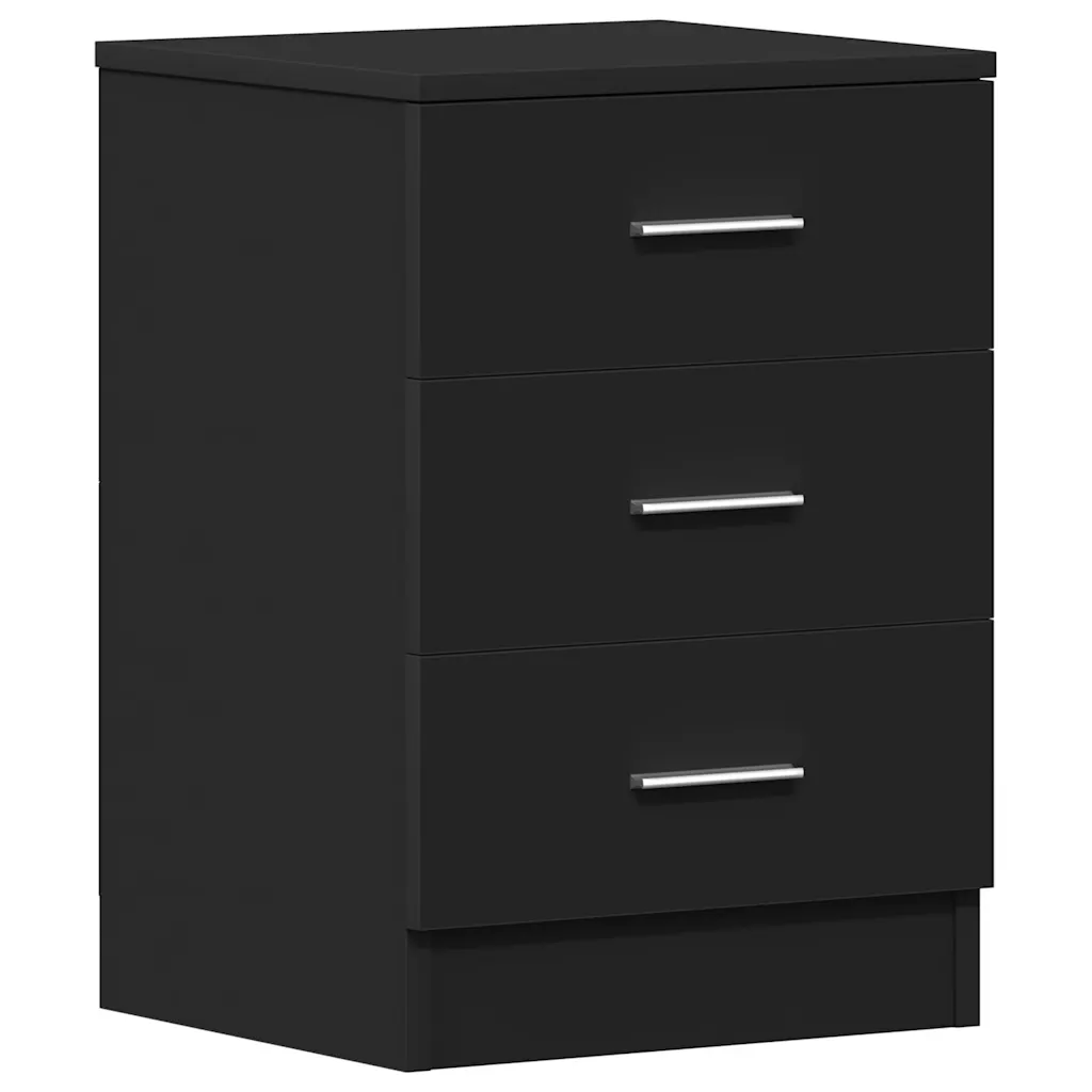 Nachtkastjes 2 stuks zwart 38 x 35 x 56 cm - Afbeelding 4