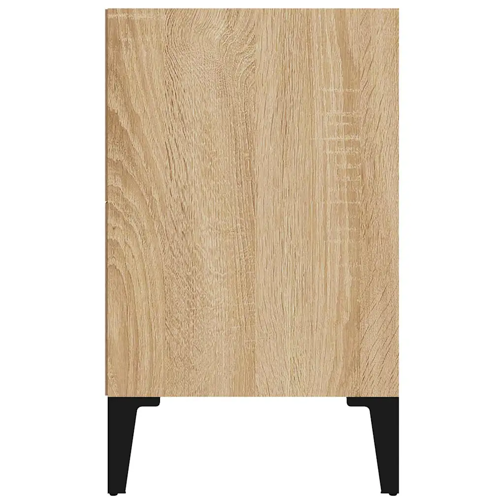 Nachtkastje met metalen poten sonoma eiken 40 x 30 x 50 cm - Afbeelding 4