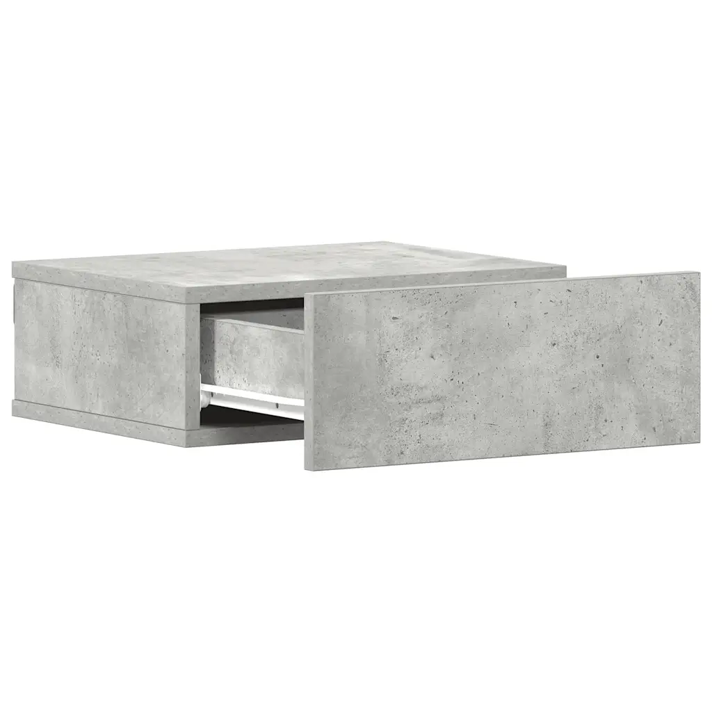Zwevend nachtkastje betongrijs 40 x 30 x 15 cm - Afbeelding 4