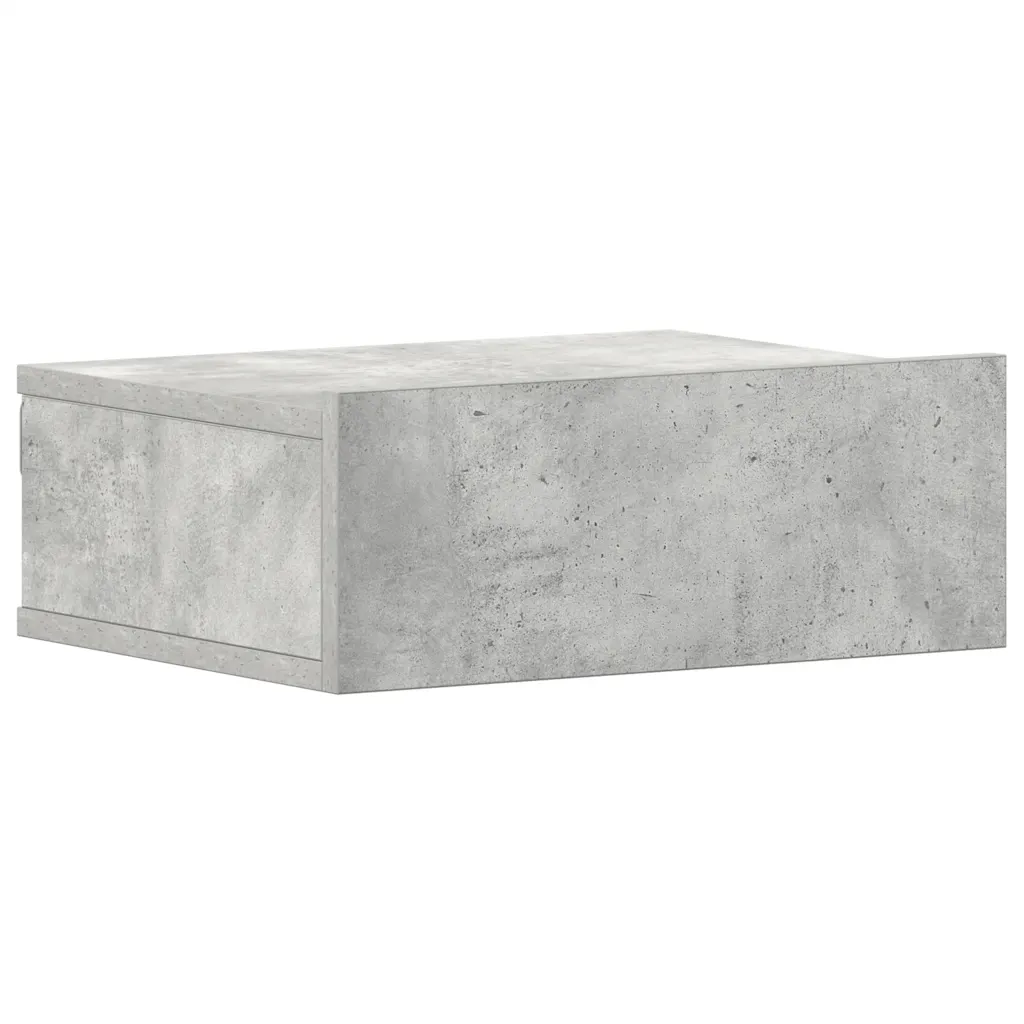 Zwevend nachtkastje betongrijs 40 x 30 x 15 cm - Afbeelding 2