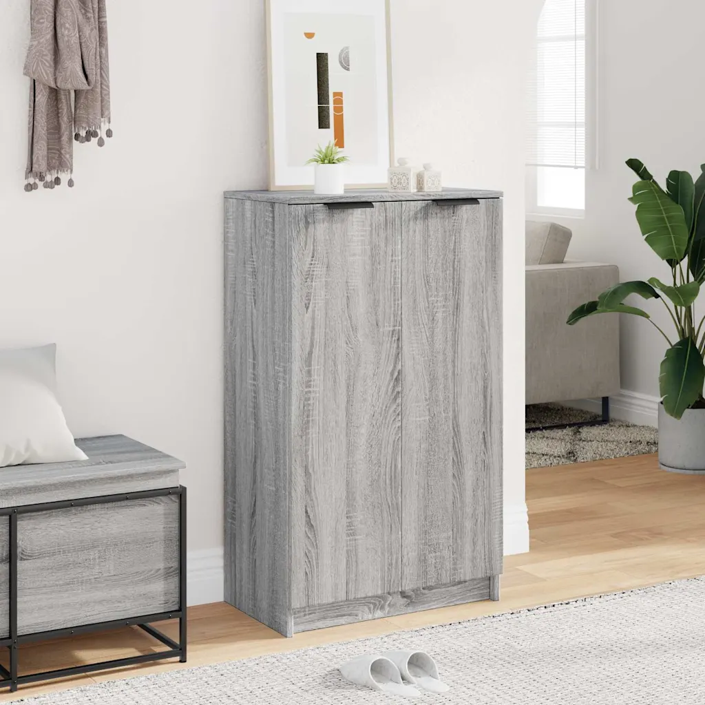vidaXL Schoenenkast grijs sonoma eiken 59 x 35 x 100 cm