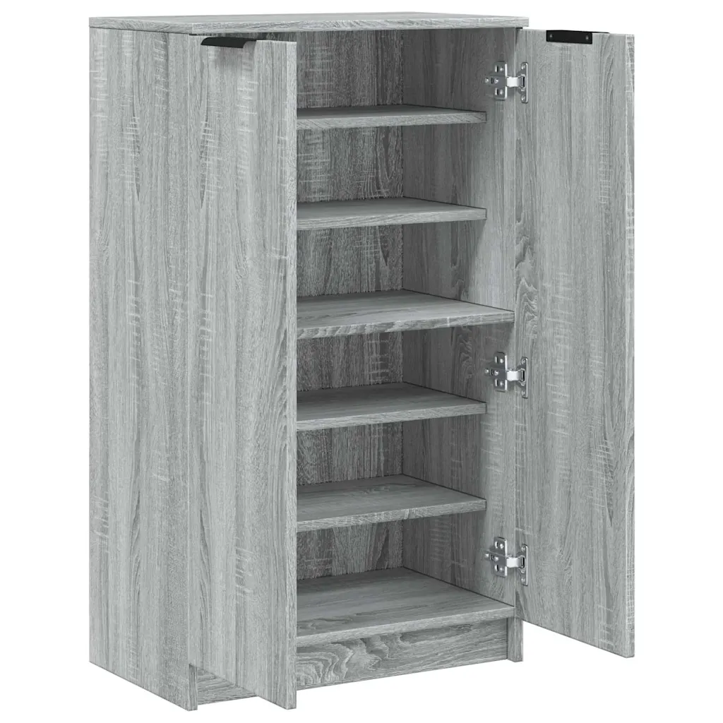 vidaXL Schoenenkast grijs sonoma eiken 59 x 35 x 100 cm