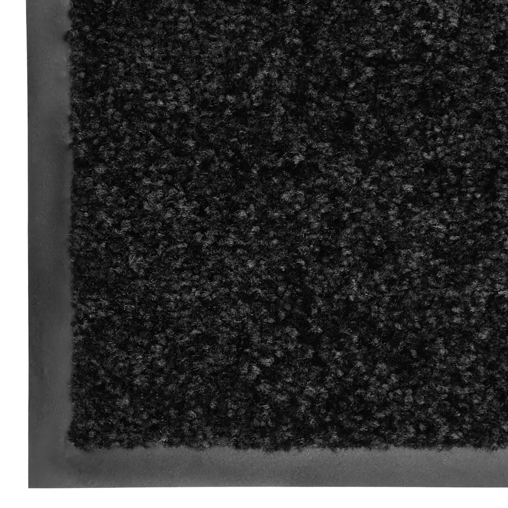 Wasbare deurmat zwart 60 x 180 cm - Afbeelding 3