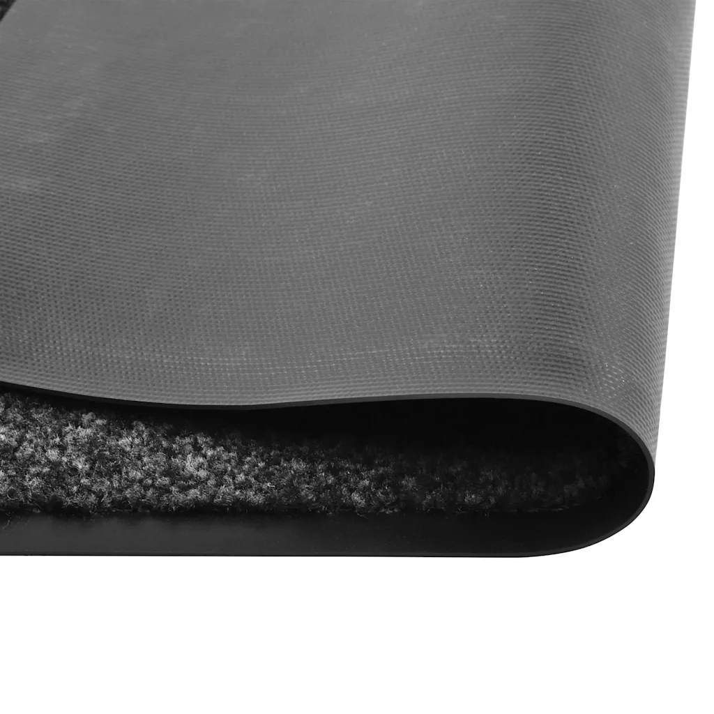 Wasbare deurmat zwart 60 x 180 cm - Afbeelding 2