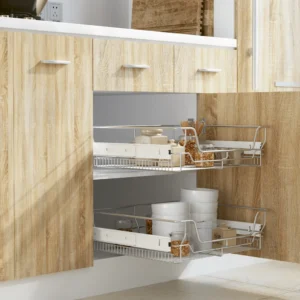 vidaXL Uittrekbare draadmanden 2 stuks voor kast 60 cm
