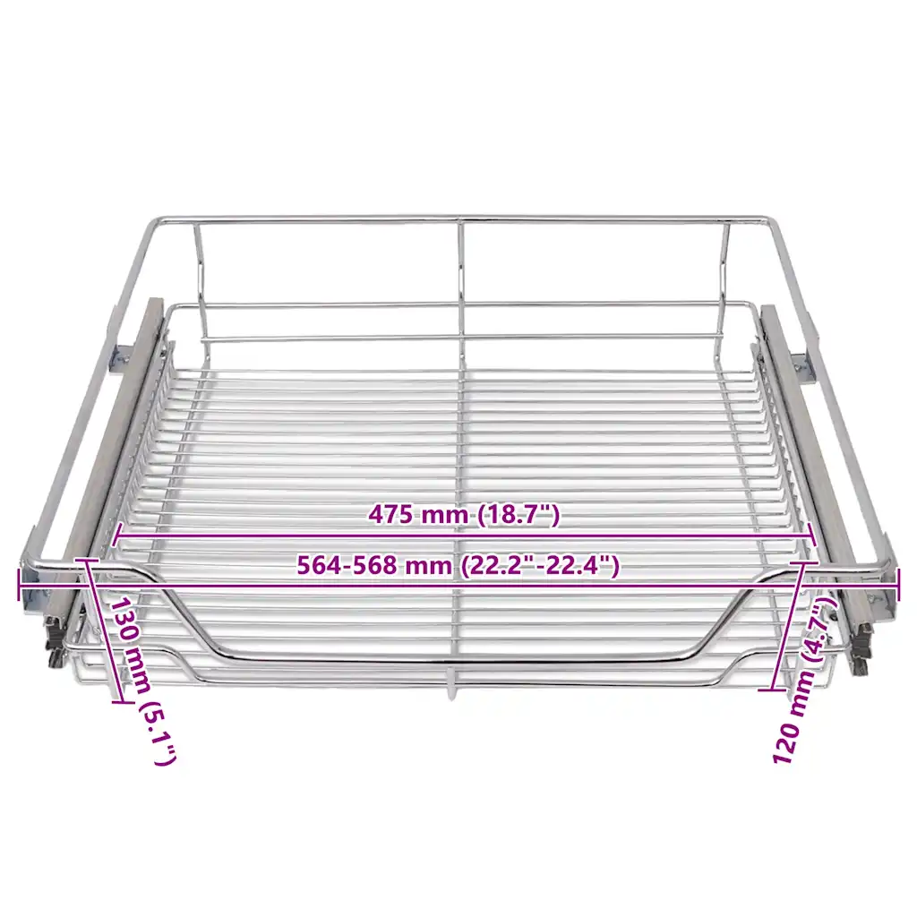 Uittrekbare draadmanden 2 stuks voor kast 60 cm - Afbeelding 8