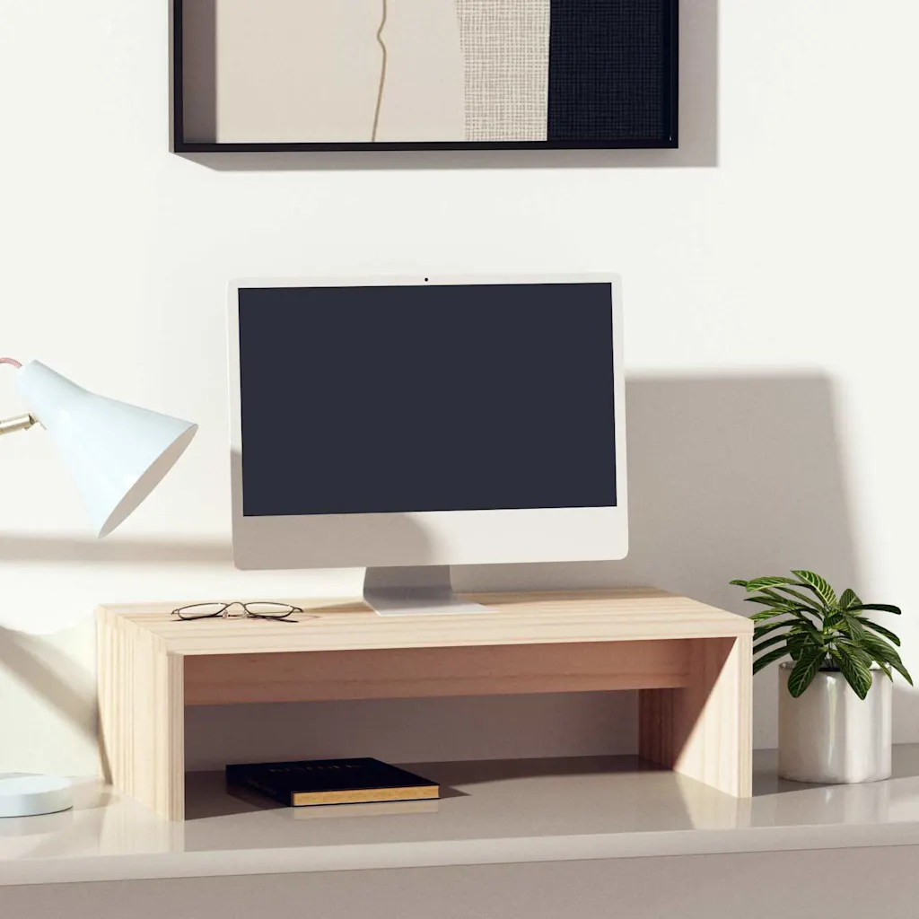 Monitorstandaard massief grenenhout 50 x 27 x 15 cm - Afbeelding 3